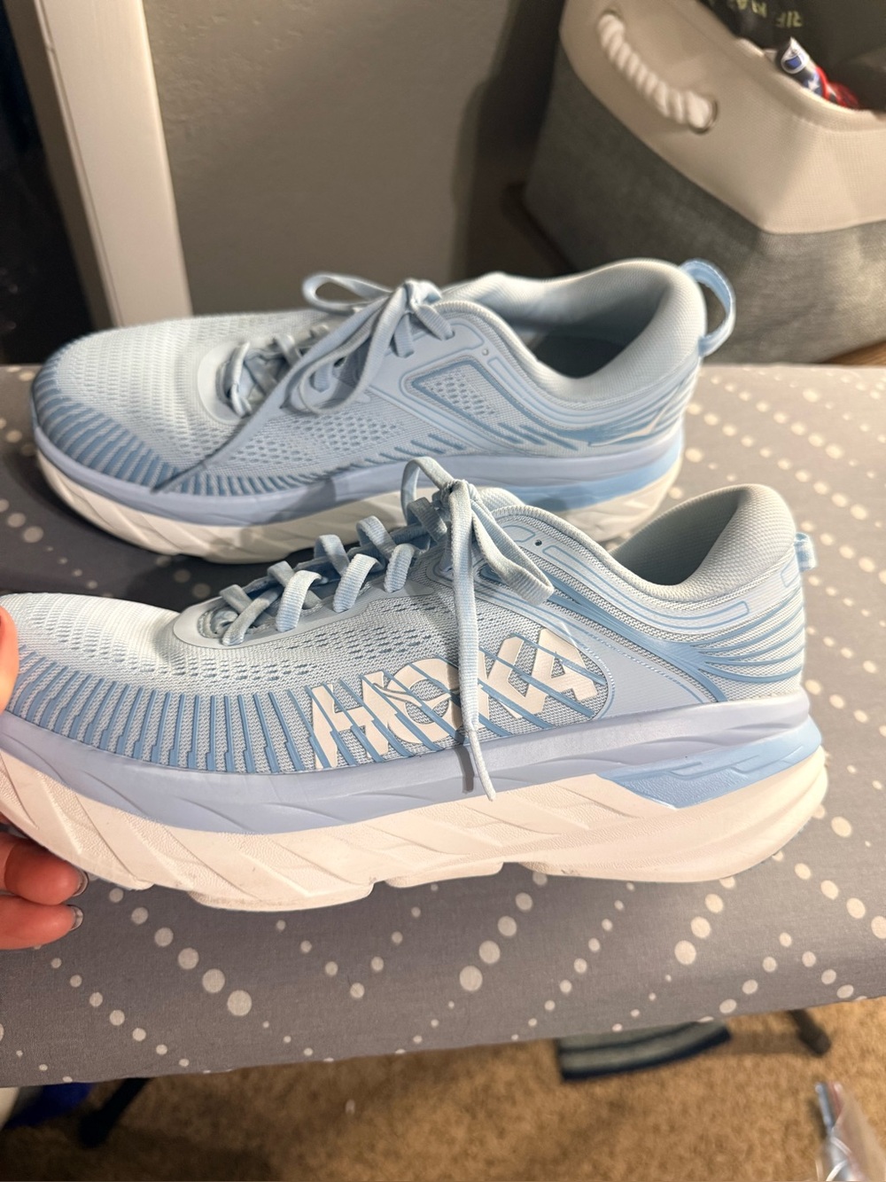 Hoka Light Blue Athletic Sneakers
